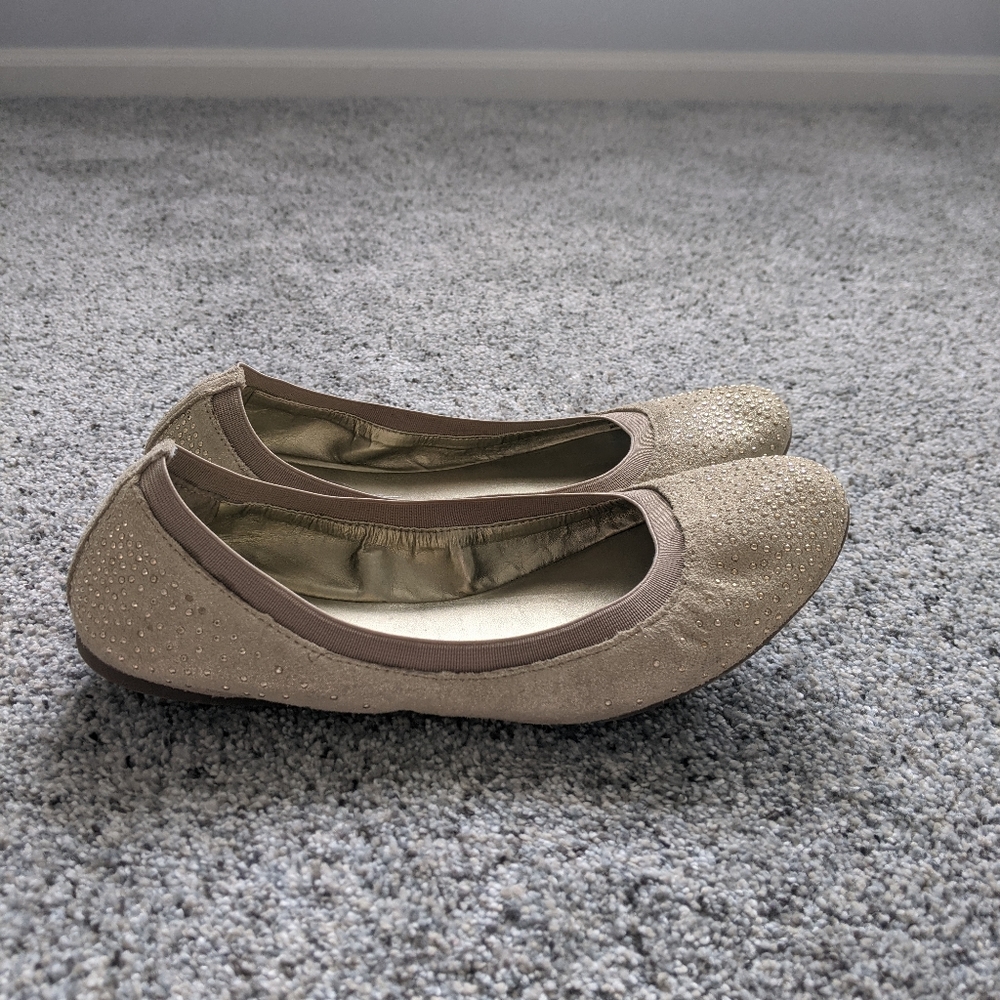 Gold studded Jessica Simpson flats